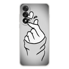 Чехол с принтом для OnePlus Nord 5 (AlphaPrint - Знак сердечка) (Значок Love)