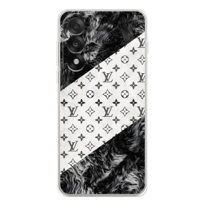 Чохол Стиль Louis Vuitton на OnePlus Nord 5 – LV на білому