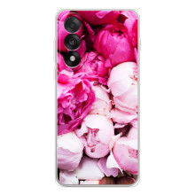 Силиконовый бампер с принтом (цветочки) на Норд 5 (Пионы)
