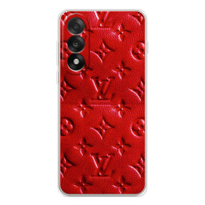 Текстурный Чехол Louis Vuitton для Норд 5 (Красный ЛВ)
