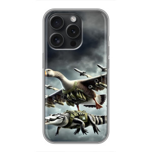 Чехол с мемами тралалело тралала для OnePlus Nord 6 – Гусини и крокодило