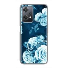 Чехлы (ART) Цветы на OnePlus Nord CE 2 (5G) (IV2201) (VPrint) (Голубые Бутоны)