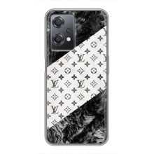 Чехол Стиль Louis Vuitton на OnePlus Nord CE 2 (5G) (IV2201) (LV на белом)