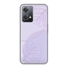 Чехол цветочный дизайн для OnePlus Nord CE 2 (5G) (IV2201) – Монстера фиолетовая