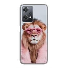 Чохол з принтом стильні тварини для ВанПлас Норд СЕ 2 (5Г) (IV2201) – Лев в окулярах