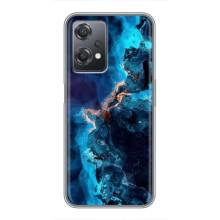 Чохли з тематикою "Мрамор" на ВанПлас Норд СЕ 2 (5G) (Синиій мрамор)