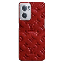 Текстурный Чехол Louis Vuitton для ВанПлас Норд СЕ 2 (5G) – Красный ЛВ