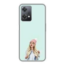 Силіконовый Чохол на OnePlus Nord CE 2 (5G) (IV2201) з картинкой Модных девушек (В шапці)