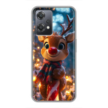Яскравий чохол для OnePlus Nord CE 2 (5G) (IV2201) з Зимові Оленята – Олень з шарфом