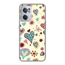 Чехлы для любимой на ВанПлас Норд СЕ 2 Лайт 5G (VPrint) – Сердечки