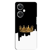 Чехол (Корона на чёрном фоне) для ВанПлас Норд СЕ 3 Лайт – Золотая корона