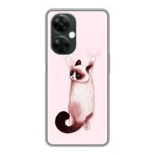 Чехол на ВанПлас Норд СЕ 3 Лайт с Котами (VPrint) (Котик падает)