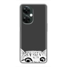 Чехол на ВанПлас Норд СЕ 3 Лайт с Котами (VPrint) (Выглядывает кот)