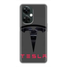 Силіконовий бампер з картинкою машини на OnePlus Nord CE 3 Lite (Logo TESLA)