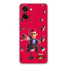 Бампер (ТПУ) з принтом Brawl Stars на Норд СЕ 5 (Кольт на червоному)