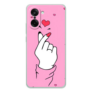 Чехол с принтом для OnePlus Nord CE 5 (AlphaPrint - Знак сердечка)