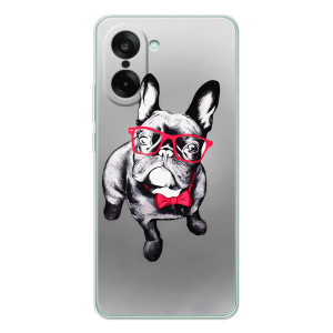 Чехол (ТПУ) Милые собачки для OnePlus Nord CE 5 – Бульдог в очках