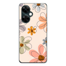 Чехол с цветочным принтом на Норд СЕ 5 – Разноцветные цветы