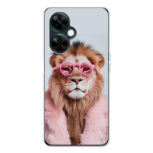 Чохол з принтом стильні тварини для Норд СЕ 5 (Лев в окулярах)