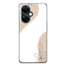 Силконовий чохол з принтом в квітах на OnePlus Nord CE 5 (Нюдовий дизайн)