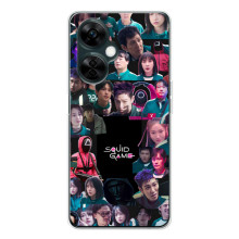 Чехол Гра в кальмара для OnePlus Nord CE 5 – Коллаж игры кальмара