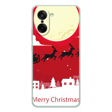 Рождественские Чехлы для OnePlus Nord CE 5 (VPrint) (Санта с оленями)
