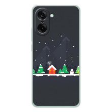 Силіконовий бампер на різдво для OnePlus Nord CE 5 (Місто зимове)