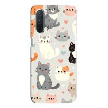 Чехол с рисунком кот на OnePlus Nord CE 5G – Коллаж котов