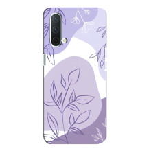 Силконовий чохол з принтом в квітах на OnePlus Nord CE 5G – Фіолетовий дизайн