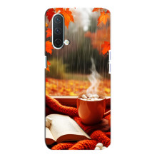 Чохол з унікальним дизайном 'Осінь з кавою' для OnePlus Nord CE 5G – Кава і дощ