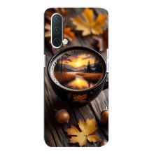 Чохол з унікальним дизайном 'Осінь з кавою' для OnePlus Nord CE 5G – Темна кава