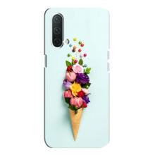 Чехлы с тематикой "ЦВЕТЫ" на OnePlus Nord CE 5G (Цветок-мороженное)