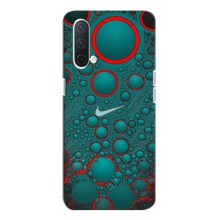 Силиконовый Чехол на OnePlus Nord CE 5G с картинкой Nike (Найк зеленый)