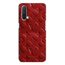 Текстурный Чехол Louis Vuitton для ВанПлас Норд СЕ 5G – Красный ЛВ
