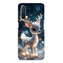 Яркий чехол для OnePlus Nord CE 5G с Зимними Оленятами – Блистающий оленёнок