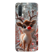 Яркий чехол для OnePlus Nord CE 5G с Зимними Оленятами