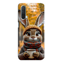 Печатный чехол «Зверята с кофе» для OnePlus Nord CE 5G – Зайчик с кофе
