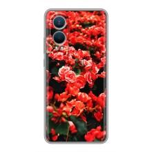 Чохли з квітами для OnePlus Nord CE4 Lite (VPrint) (Квіти червоні)