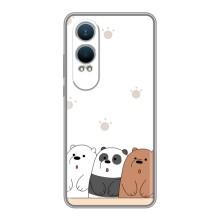 Чохли з зображенням різних тварин на OnePlus Nord CE4 Lite (Здивовані ведмедики)