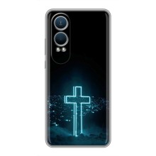 Чехол для OnePlus Nord CE4 Lite (AlphaPrint) - (Христианские) – Крест и город