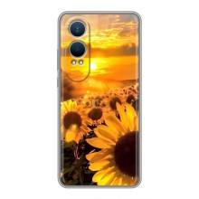 Чехол с Цветами для OnePlus Nord CE4 Lite (поле подсолнухов)