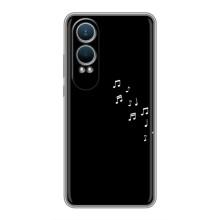 Чехол с картинками на черном фоне для OnePlus Nord CE4 Lite – Ноты