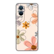 Чохол з квітковим принтом на ВанПлас Норд СЕ4 Лайт (Кольорові квіти)