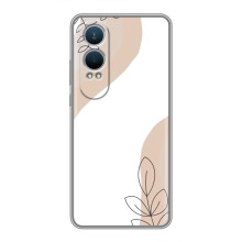 Силконовий чохол з принтом в квітах на OnePlus Nord CE4 Lite (Нюдовий дизайн)