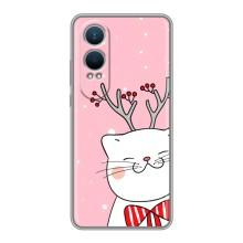 Новогодние Чехлы для ВанПлас Норд СЕ4 Лайт (VPrint) (Зимний кот)