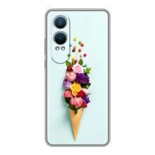 Чехлы с тематикой "ЦВЕТЫ" на OnePlus Nord CE4 Lite (Цветок-мороженное)