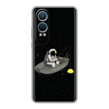 Силиконовый Чехол с принтом "Космонавты" на OnePlus Nord CE4 Lite – Космонавт на рыбалке