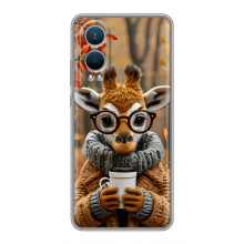 Печатный чехол «Зверята с кофе» для OnePlus Nord CE4 Lite – Жираф с кофе
