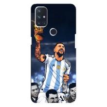 Чохли для OnePlus Nord N10 5G (Leo чемпіон) (AlphaPrint) (Мессі з кубком)