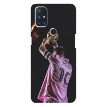 Чехол Месси футболист для OnePlus Nord N10 5G – Месси с кубом